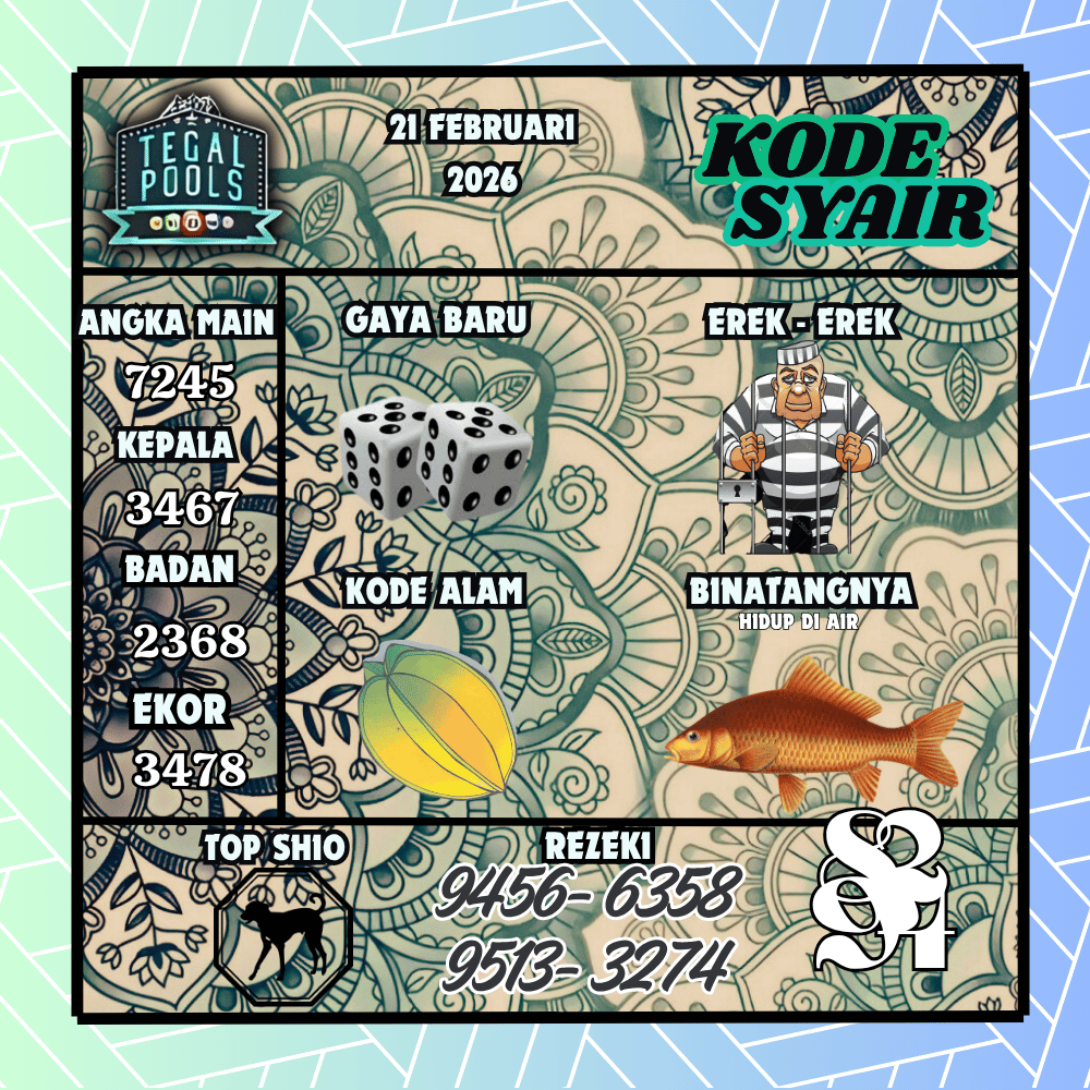 Kode Syair Tegal Pools - Februari 2026