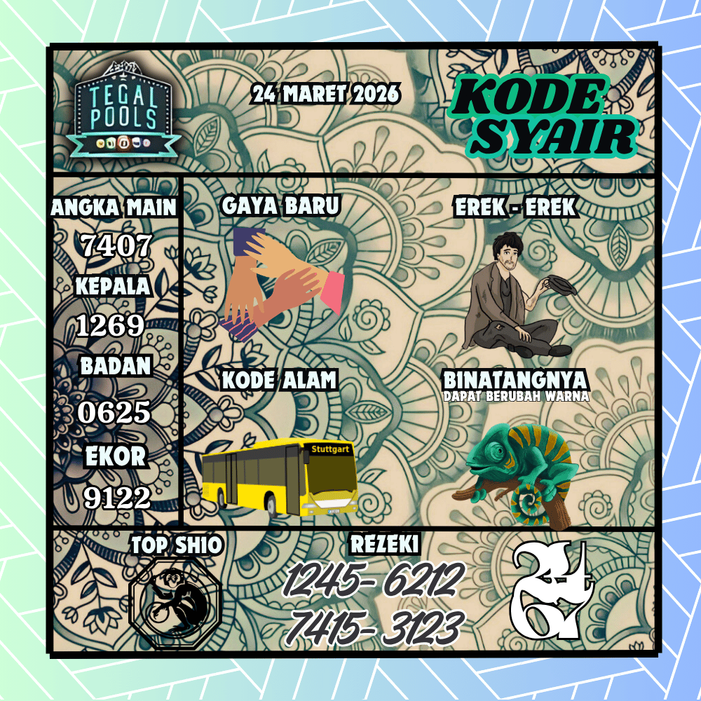 Kode Syair Tegal Pools - Maret 2026

