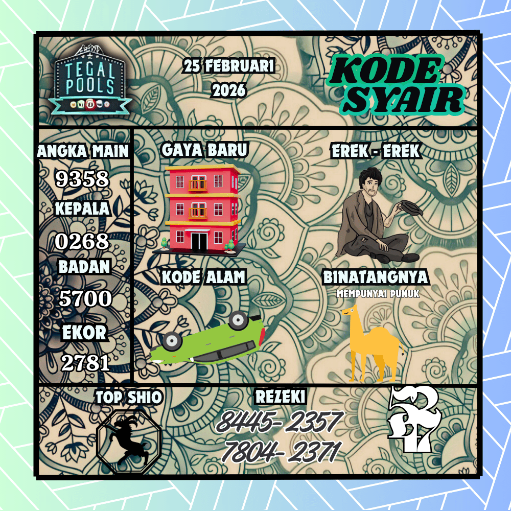 Kode Syair Tegal Pools - Februari 2026