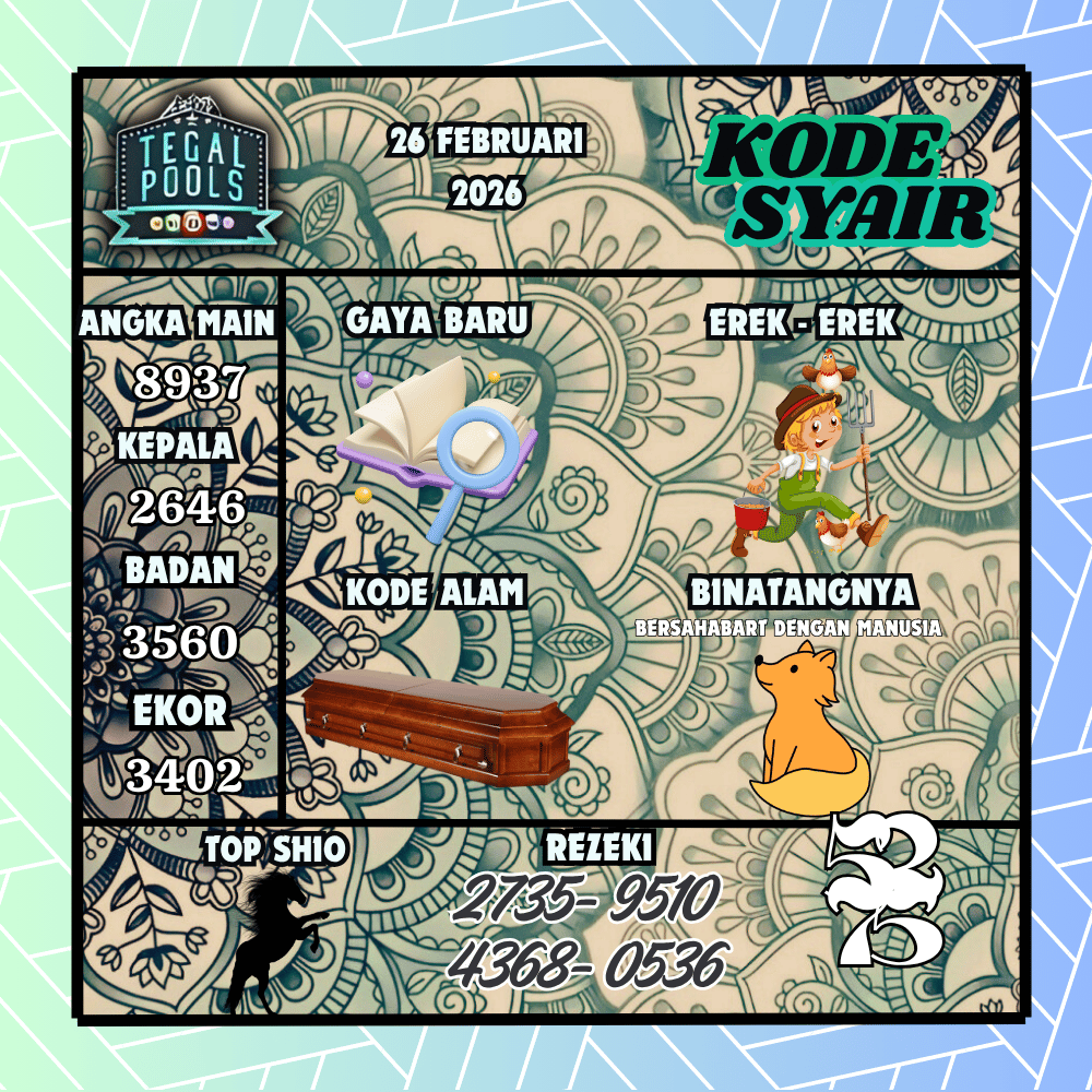 Kode Syair Tegal Pools - Februari 2026