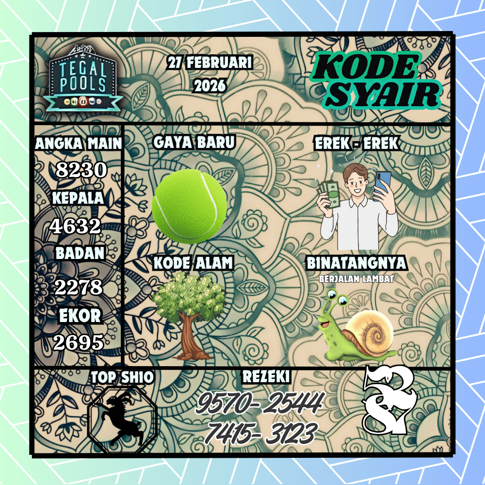 Kode Syair Tegal Pools - Februari 2026
