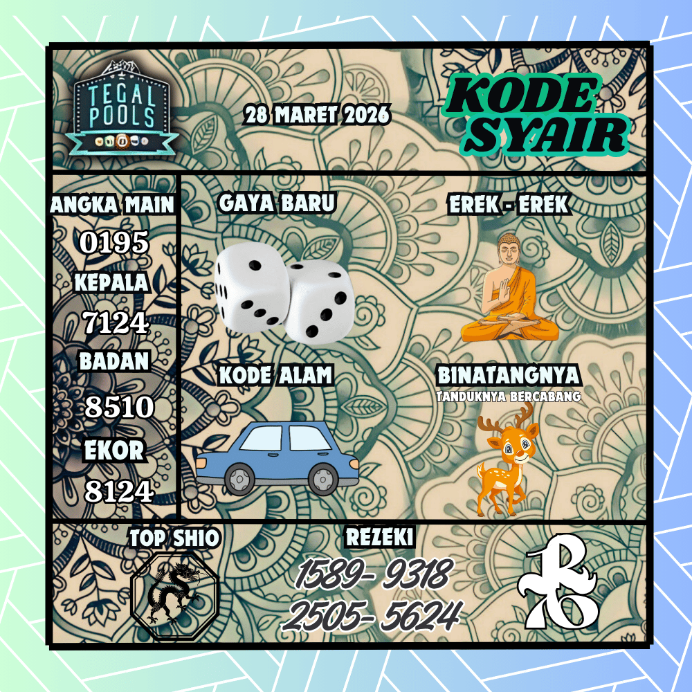 Kode Syair Tegal Pools - Maret 2026
