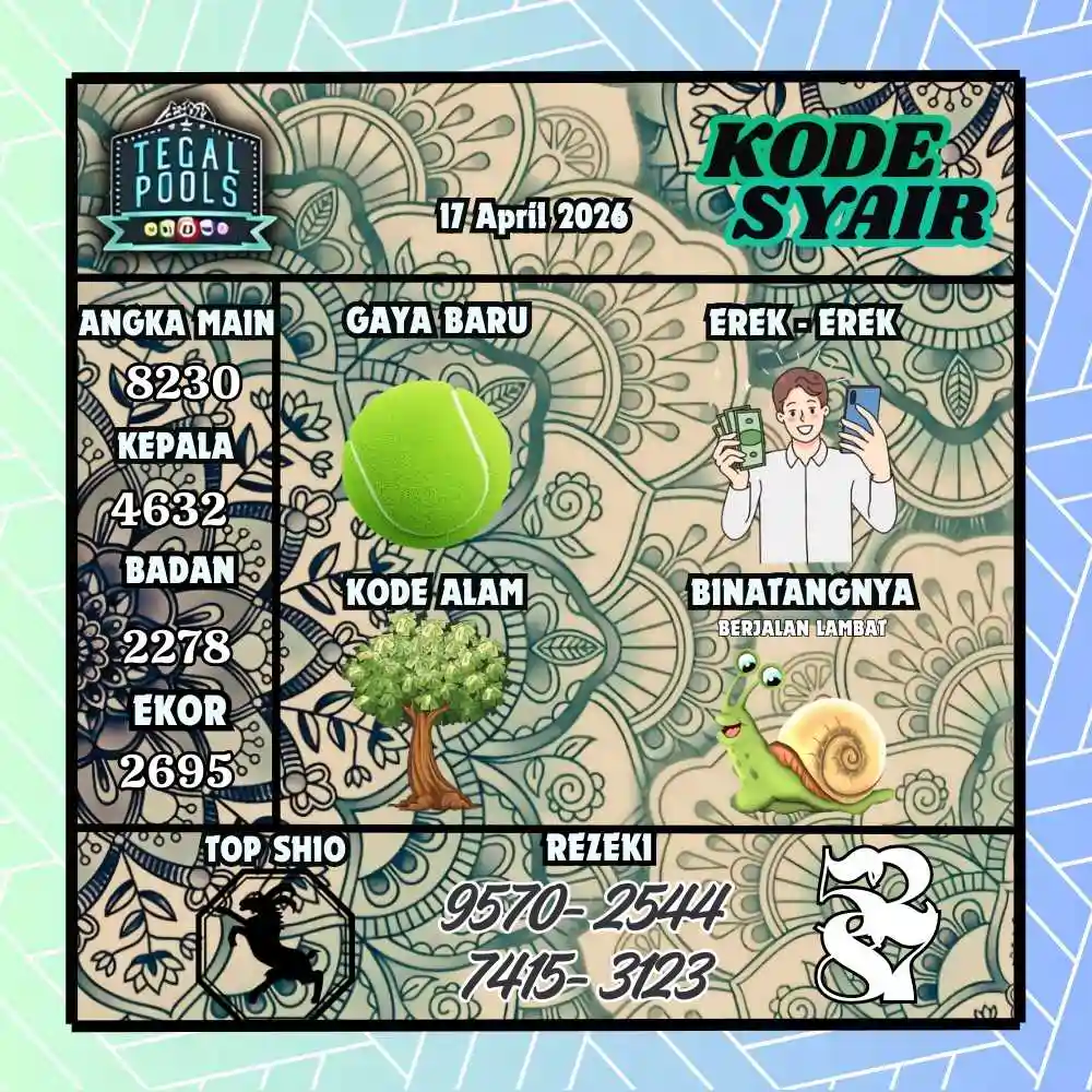 Kode Syair Tegal Pools April 2026