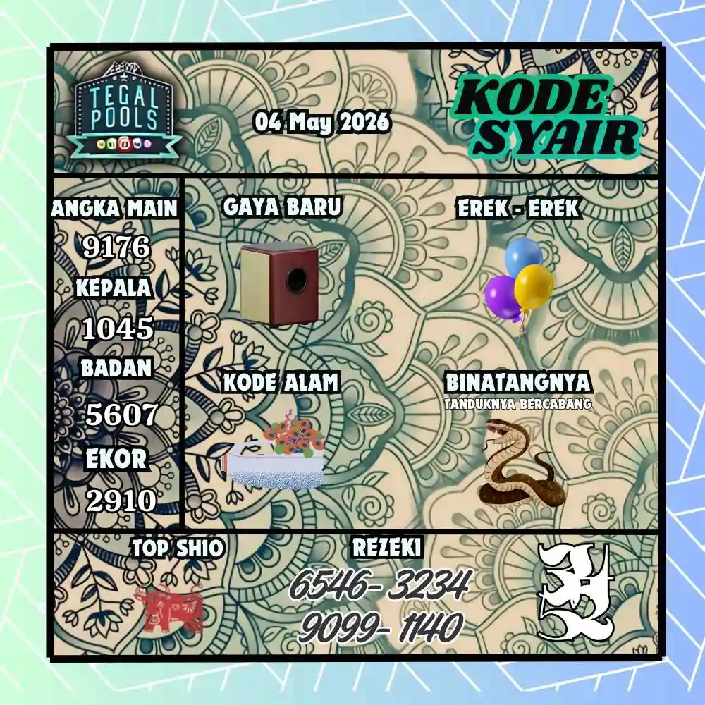 Kode Syair Tegal Pools Mei 2026