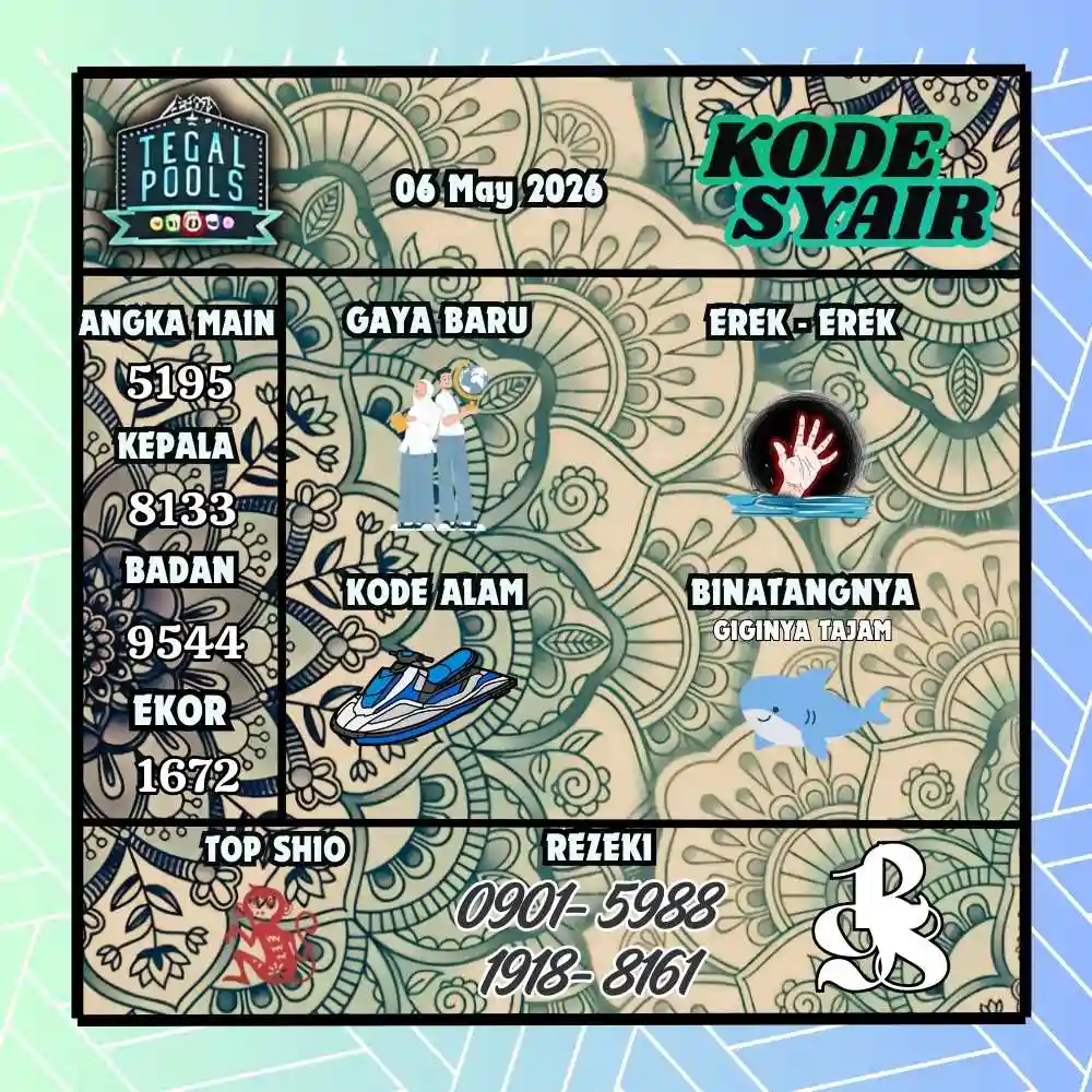 Kode Syair Tegal Pools 06 Mei 2026
