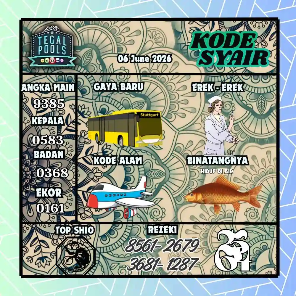 Kode Syair Tegal Pools Juni 2026