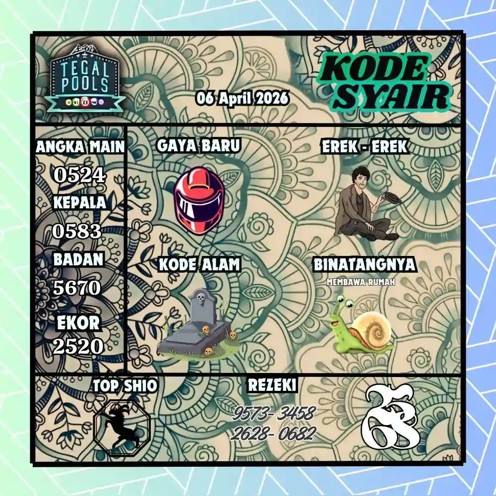 Kode Syair Tegal Pools April 2026